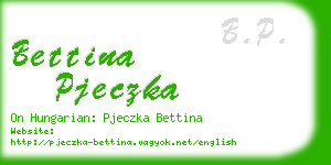 bettina pjeczka business card